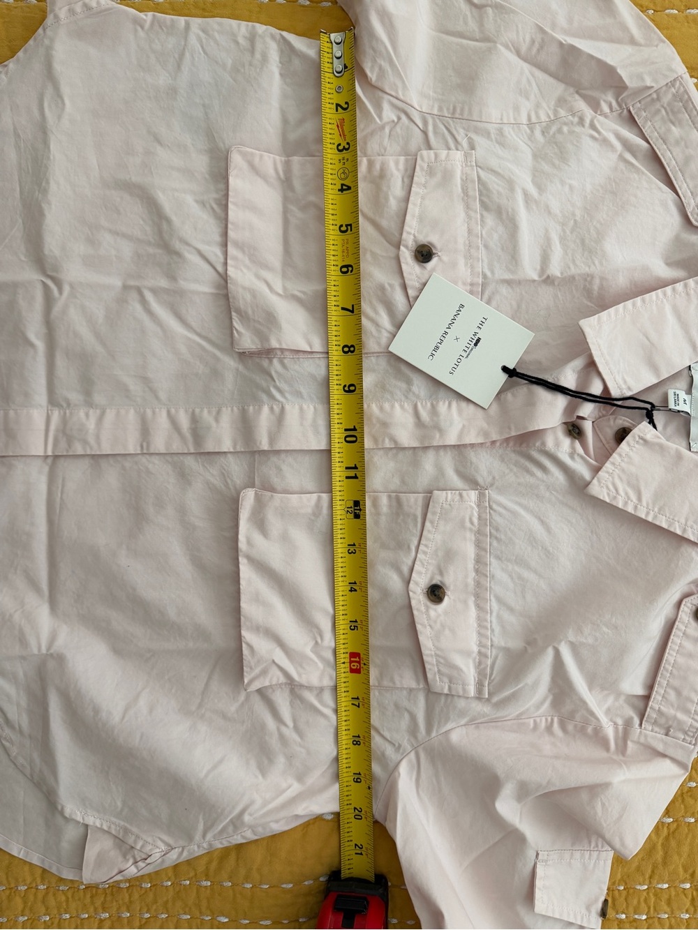Banana Republic light Pink Button-Up Shirt size medium new with tags size medium - Picture 6 of 7